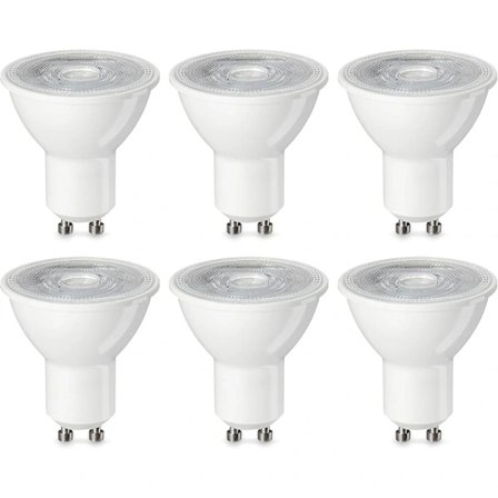 LED GU10 Spotlight Lampa, Varm Hvid, Ikke Dæmpbar - 6-pak