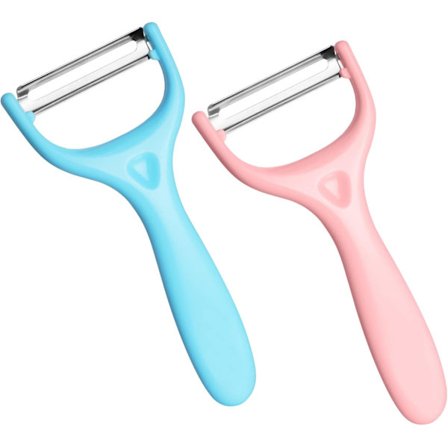 Kartoffelskræller, 2 stk. Y-formet roterende grøntsagsskræller, rustfri stål grøntsagsskrællere til køkken, frugt, gulerødder, aubergine