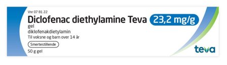 Diclofenac diethylamine Teva 23,2 mg/g gel 50 g
