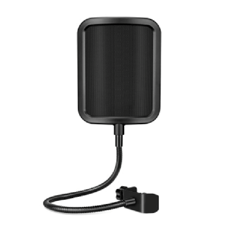 Professionell mikrofon metall popfilter mask fyrkantig