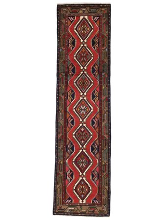 Alfombra Oriental Asadabad 80X296 De Pasillo Negro/Rojo Oscuro (Lana, Persia)