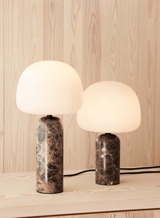 Kin bordlampe H33 - brun marmor