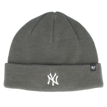 47 Brand - MLB Grå cuff Beanie - Kids New York Yankees Randle Charcoal Cuff Knit @ Hatstore