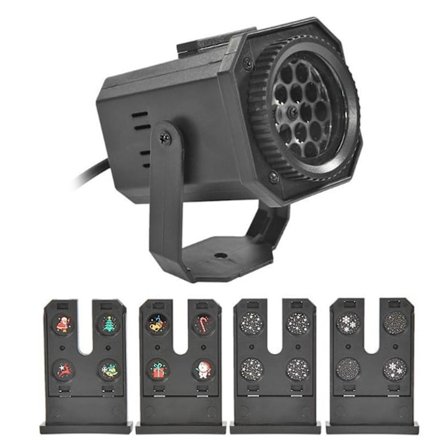 Jule-Snefnug Roterende Projektor Vandtæt Udendørs Landskabsbelysning Til Jul, Fest EU Stik