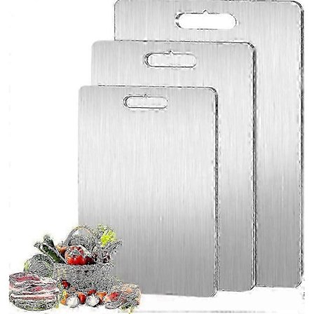 Skärbräda i titan för matlagning, dubbeltjock och robust för hem- och utomhusbruk