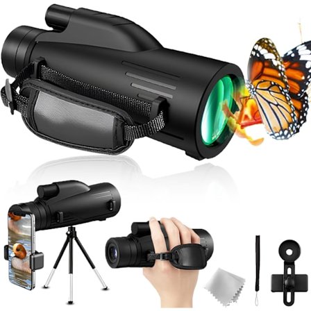 12x50 Tehokas monokulaarinen kaukoputki, aikuisille vaellukselle tarkoitettu tähystysputki, HD vedenpitävä Bak4-prisma