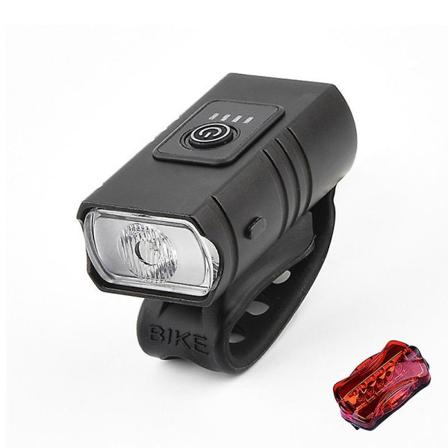 Utomhus MTB Cykling USB Laddningslampa Vattentät Cykelhuvudlampa Framlampa Single head A