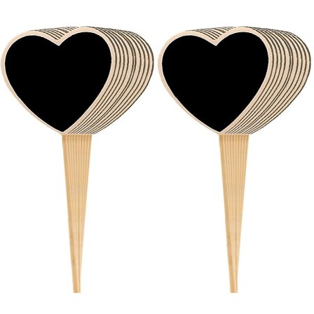 Mini Chalkboard Skyltar, 20 st Trä Växt Etiketter, Dekorativa Trädgårdsetiketter, Miljövänliga, För Fröer Krukväxter