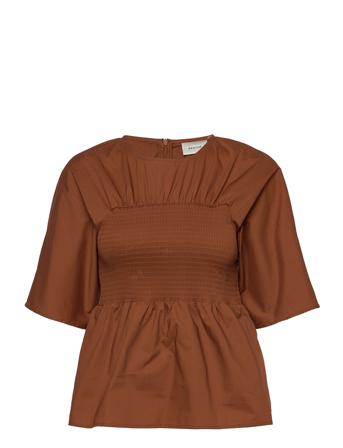 Kalottagz Ss Blouse Brown Gestuz