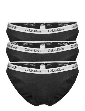 Bikini 3Pk Trusser, Tanga Briefs Sort Calvin Klein