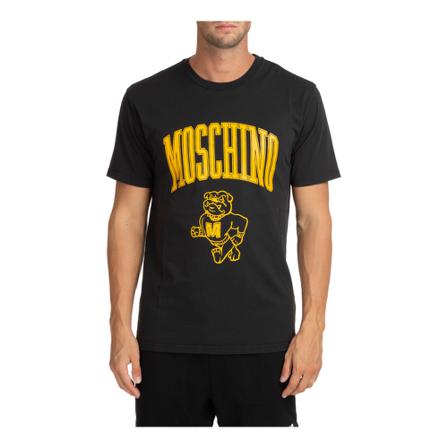 Moschino men's short sleeve t-shirt crew neckline jumper Varsity Sort, Herre