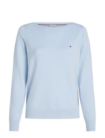 Tommy Hilfiger Co Jersey Stitch Boat-Nk Ls Swt Blå