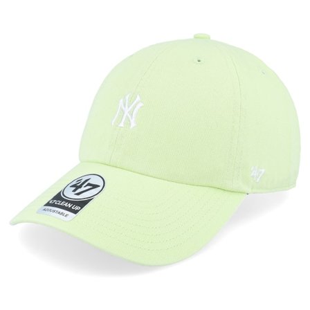 47 Brand - MLB Groen unconstructed Cap - New York Yankees Base Runner Clean Up Matcha Dad Cap @ Hatstore