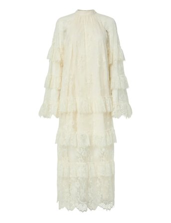 Yasarizona Ls Long Lace Dress - D2D Cream YAS