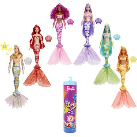 Barbie 7 Mystiska Element, Regnbågshavsjungfru Kollektion, 4 Överraskningar