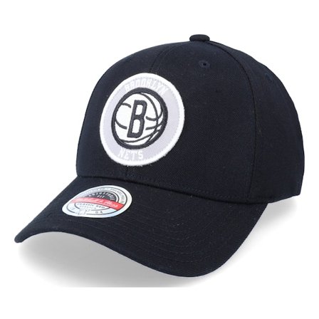 Mitchell & Ness - NBA Zwart adjustable Cap - Brooklyn Nets Alleyoop Black Adjustable @ Hatstore