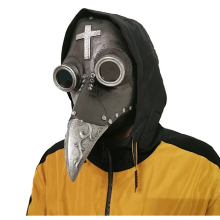 Silver cross näsgun, Halloween pestdoktor munskydd co