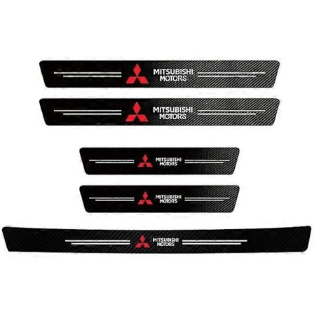 Moottoriajoneuvojen osat 5 kpl Auton kynnyslistan naarmuuntumisenestotarrat Yhteensopiva Mitsubishi Eclipse Lancer Outlander Pajero ASX Colt-Perfet -