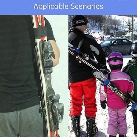 Skimate Skidbånd, Skidbånd for transport, Skibærerbånd, Skisele svart