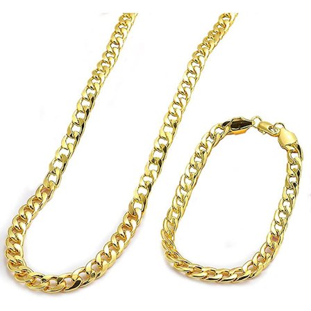 Kedjekedja Guld, Guld Trottoarkjedjor För Män, Guldpläterad Kedja, Kubansk Kedjekedja, Guld Kubansk Länkkjedja, Guld