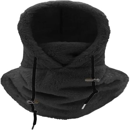 Hette Skidmask Vinter Balaclava Snøring Vindtett Justerbar Varm Hette Over Hatt Lue Skjerf, Svart