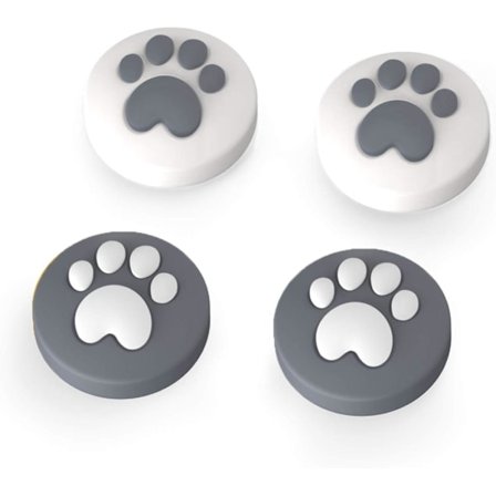 4 st (Grå) - Smarta tumgrepp för Nintendo