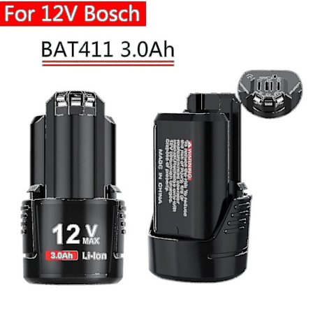 12v Bosch 3000mah Bat411 Batteri til udskiftning Bosch 12v Batteri Kompatibel Bosch Bat412a Bat413a D-70-Excellence