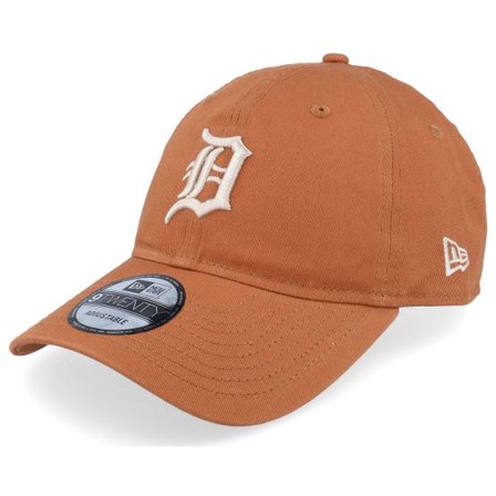 New Era - MLB Brun unconstructed Keps - Detroit Tigers League Essential 9TWENTY Burnt/Stone Dad Cap @ Hatstore