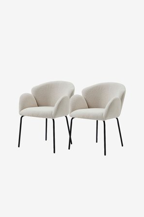 Homeroom Collection - Bernhard 2-pack matstol - Vit - Stolar - Från Homeroom