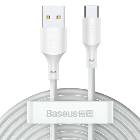Baseus USB til USB-C-kabel 40W 1,5m 2-pakning - Hvit
