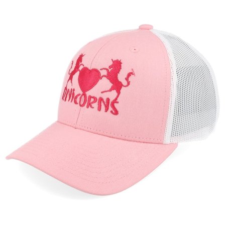 Unicorns - Pink trucker Czapka Z Daszkiem - Kids Unicorns Heart Pink/White Trucker @ Hatstore