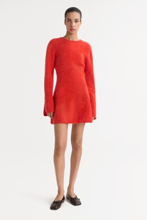 Soft Goat - Brushed mini dress - Kleid aus Kaschmir - XS - Tangerine