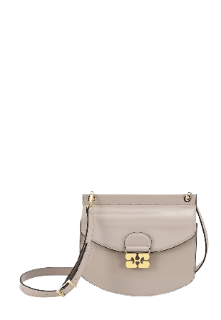 GANNI Apo-G Patent Bag Handväskor Dam Beige 00