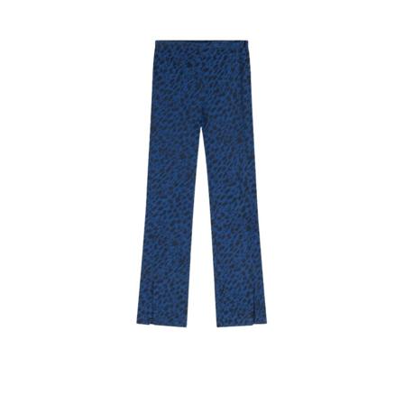 Alix The Label, Sketchy Animal Flared Pants Cobalt Blauw, Dames, Maat:M