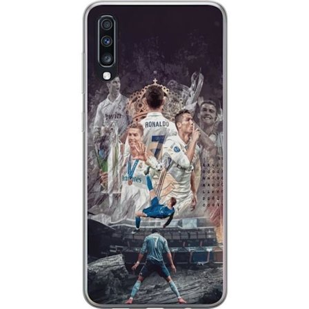 Yhteensopiva Puhelinkuori Samsung Galaxy A70 Cristiano Ronaldo Al-Nassr Portugali ikoninen hyökkääjä ja kaikkien aikojen paras maalintekijä, jolla on