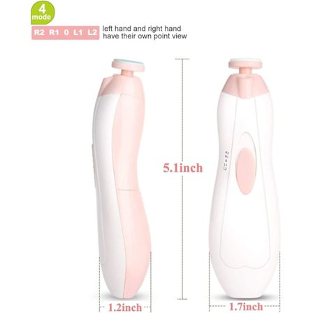 Baby Neglefil, Elektrisk Negleskjærer Manikyrsett Med Negleklipper, Tær Fingernegler Stell Trim Po