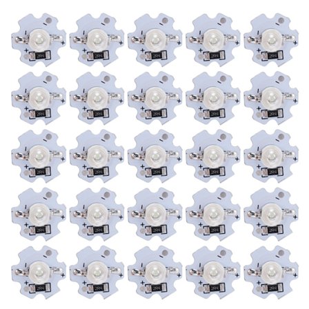 25 st 5V LED-chips 200LM 3W hög effekt LED-lampor pärlor för DIY belysningsarmaturer Grönt ljus 520‐525NM