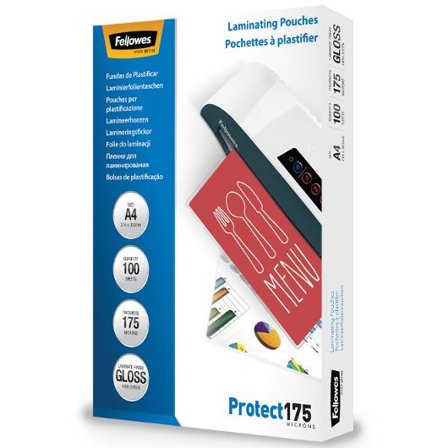 FELLOWES Laminat A4 175mic klar 100/fp - Lyreco - Kontorsmaskiner - Laminering - Laminat - A4