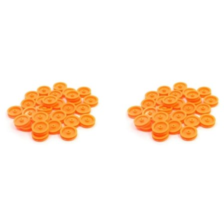 60 stk. 2 mm hul orange plastik remskive til DIY RC legetøjsbil fly