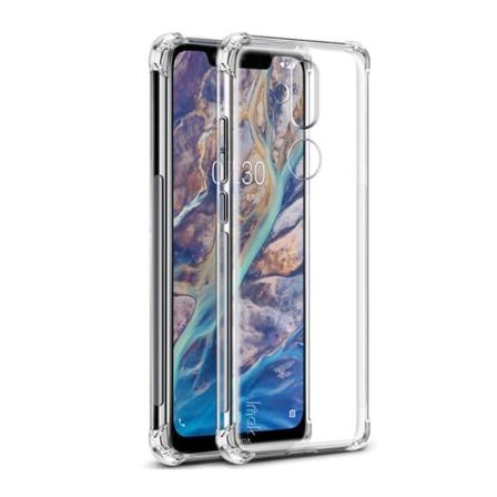 IMAK Nokia 8.1 anti-tab skin etui - Gennemsigtig Transparent
