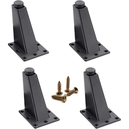 Möbelben 4 ställbara möbelben Metallbordsben Möbelben Aluminiumlegering Svart Sofaben för Möbel Soffa Bord