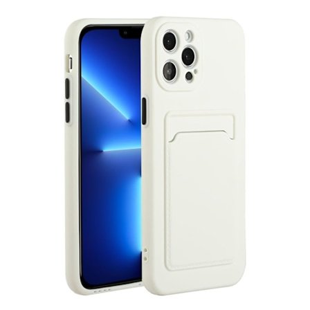 iPhone 13 Pro Max skal med korthållare - Vit