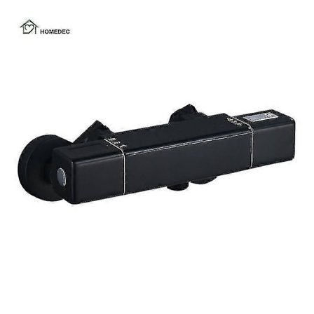 Svart varmt og kaldt baderoms bade- og dusjbatteri blandebatteri kraner ventil