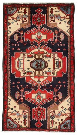 Tappeto Orientale Hamadan 82X143 Rosso Scuro/Nero (Lana, Persia)