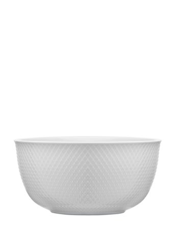 Rhombe Serveringsskål Ø22 Cm Hvid White Lyngby Porcelæn