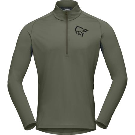 Norrøna Men's Fjørå Equaliser LS Zip Men long-sleeved training tops Green S