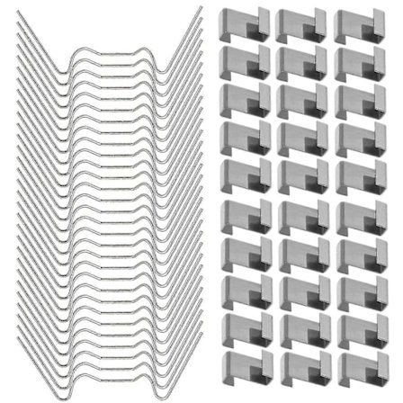 100 st Växthusklämmor för Glas, rostfria Växthusfönsterklämmor Glaspanelsfästklämmor S