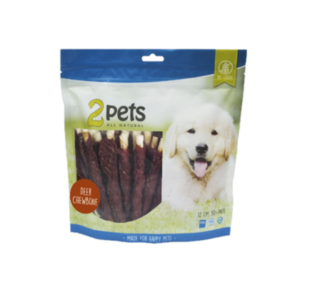 2 pets - Tyggepinne med hjort 12 cm 30-pakning 400g - Hund - Hundegodbiter & tyggebein - Dental tyggebein & tanntyggebein - ZOO.no