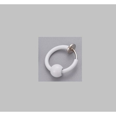Vit Clip On Ring med avtagbar kula (13 mm i diameter)