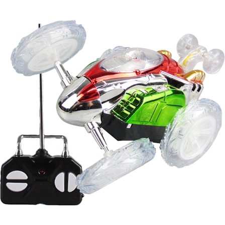 Fjernstyret Stuntbil til Børn | 360° Roterende RC-Bil med LED-Lys - Ideel til Gaver